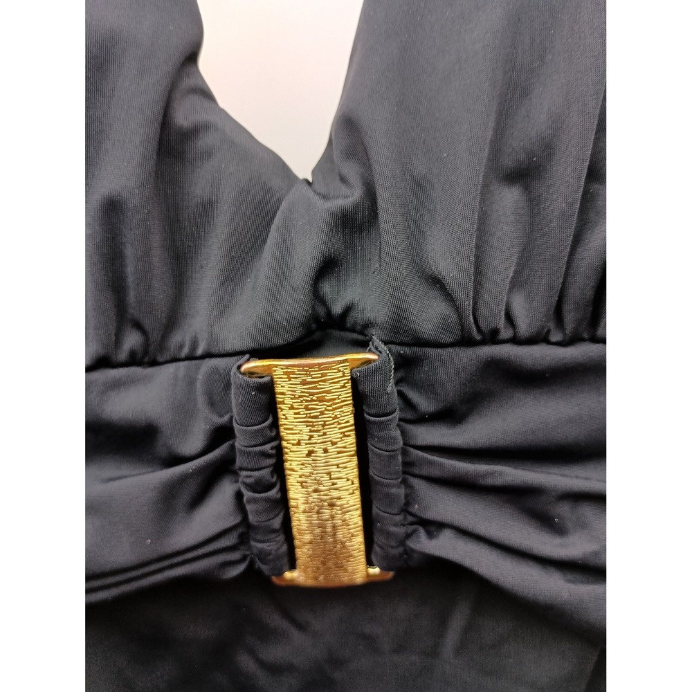 Spanx 18 black ruched one piece swimsuit beach resort wear travel vacation - Picture 6 of 9